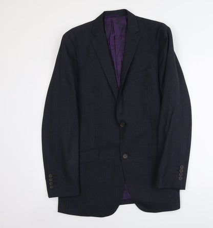 Charlie Allen Mens Blue Wool Jacket Suit Jacket Size M Regular