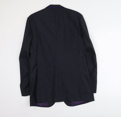 Charlie Allen Mens Blue Wool Jacket Suit Jacket Size M Regular