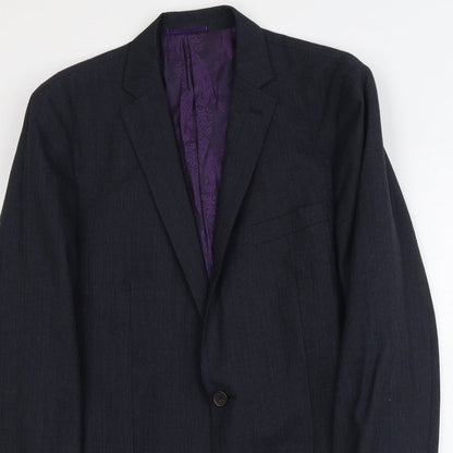 Charlie Allen Mens Blue Wool Jacket Suit Jacket Size M Regular
