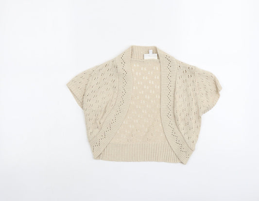 Womens UK Size M New Look Beige Cardigan Jumper