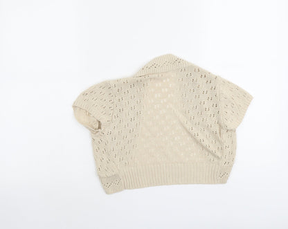 Womens UK Size M New Look Beige Cardigan Jumper
