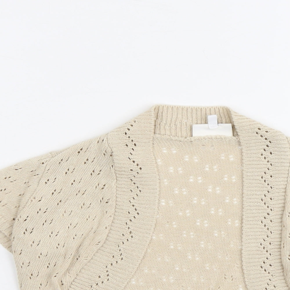 Womens UK Size M New Look Beige Cardigan Jumper