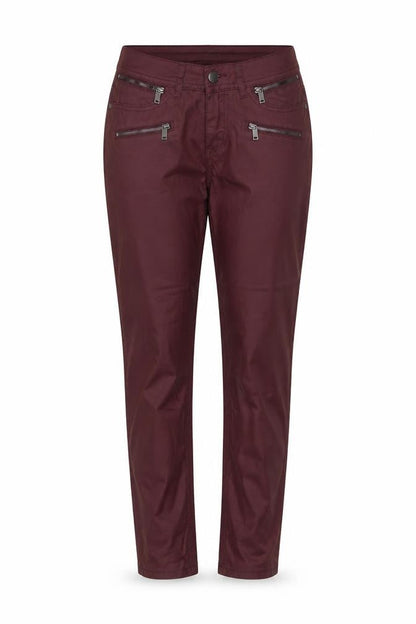 ORSAY Womens Red Cotton Trousers Size 6 L30 in Regular Button