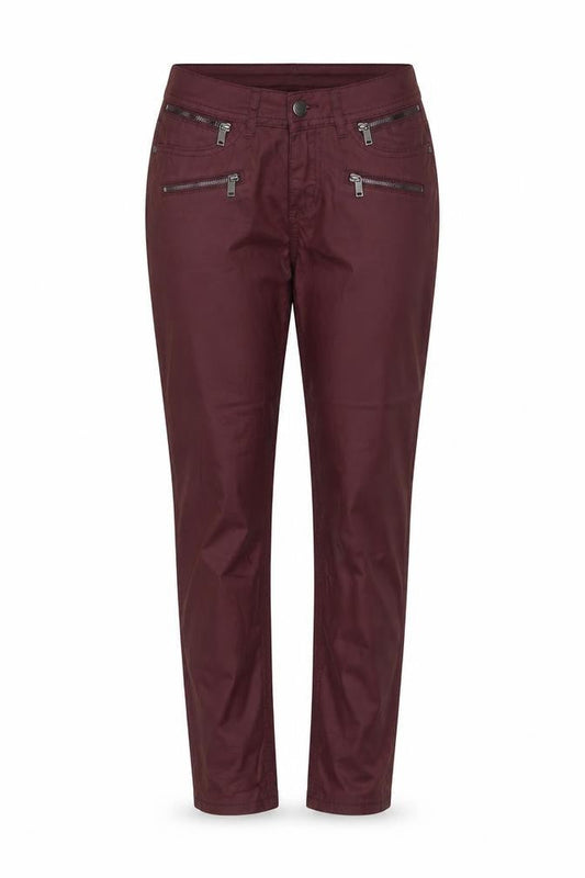 ORSAY Womens Red Cotton Trousers Size 6 L30 in Regular Button