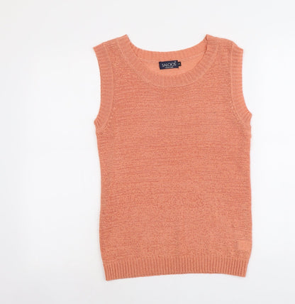 Womens UK Size L Saloos Orange Basic Tank