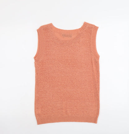 Womens UK Size L Saloos Orange Basic Tank