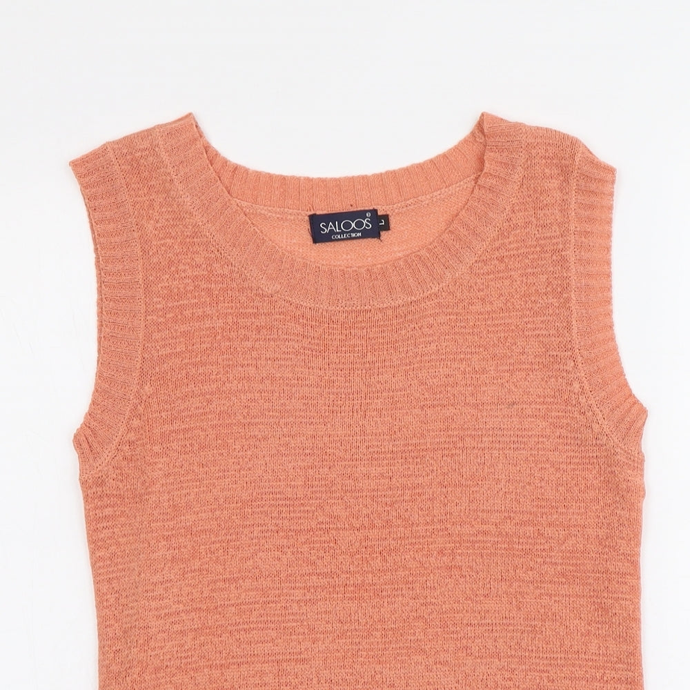 Womens UK Size L Saloos Orange Basic Tank