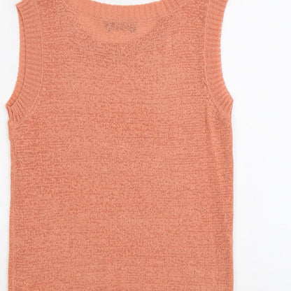 Womens UK Size L Saloos Orange Basic Tank
