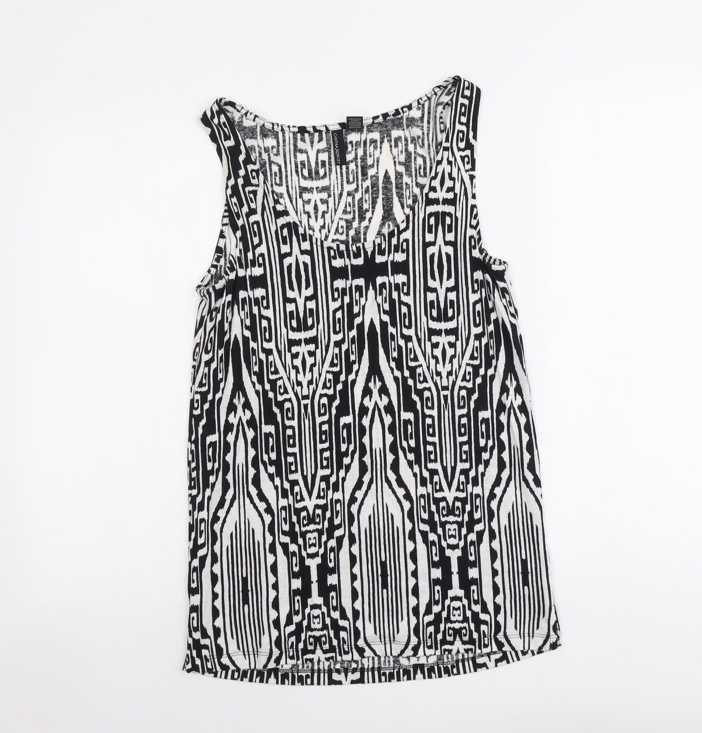 Womens UK Size S Cynthia Rowley Black Basic Tank