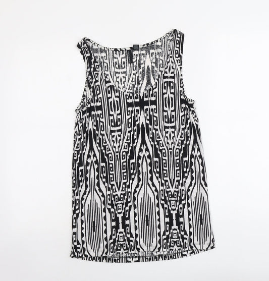 Womens UK Size S Cynthia Rowley Black Basic Tank