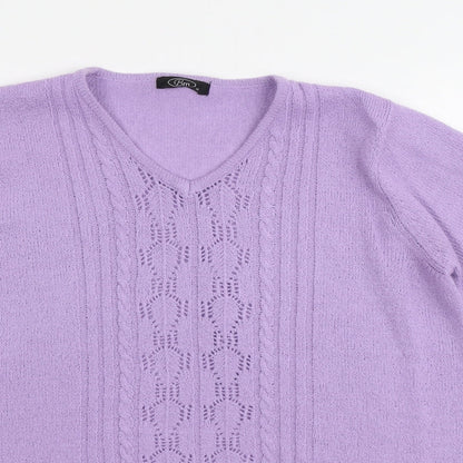 Womens UK Size M Bonmarché Purple Pullover Jumper