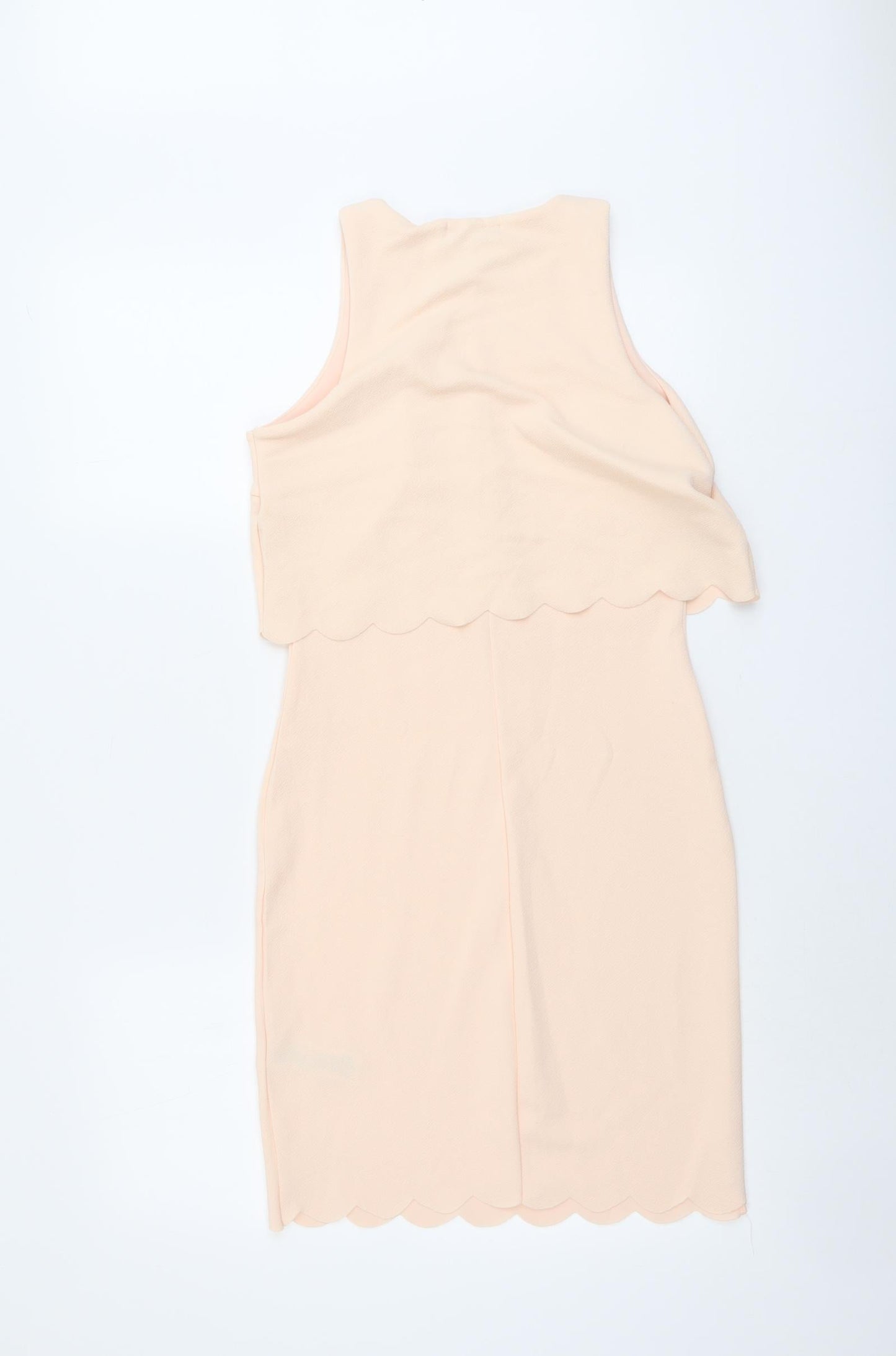 New Look Womens Pink Polyester A-Line Size 8 Round Neck Pullover