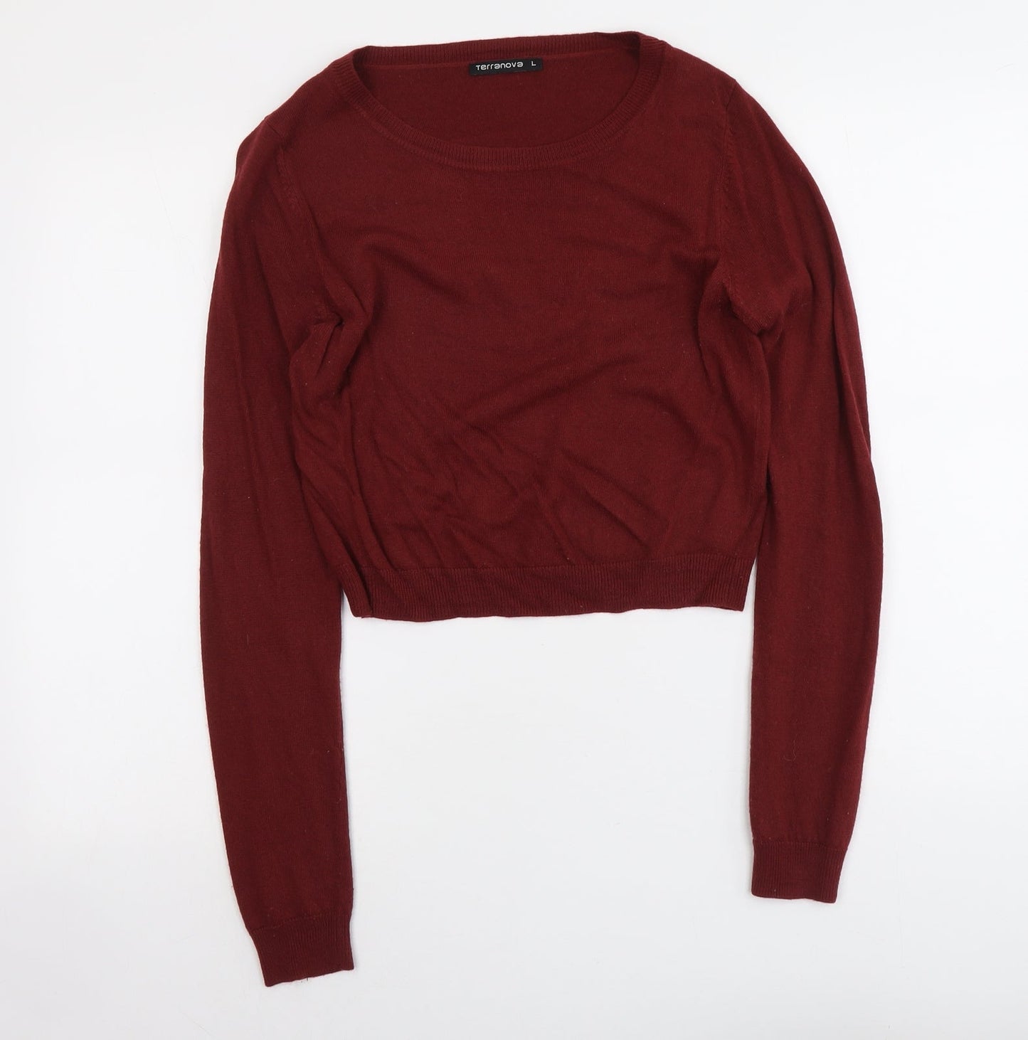 Womens UK Size L Terranova Red Pullover Jumper