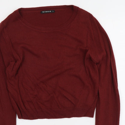 Womens UK Size L Terranova Red Pullover Jumper