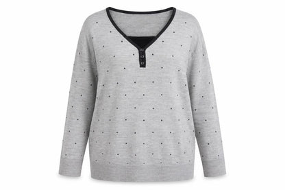 Womens UK Size XL Ann Marie Grey Pullover Jumper