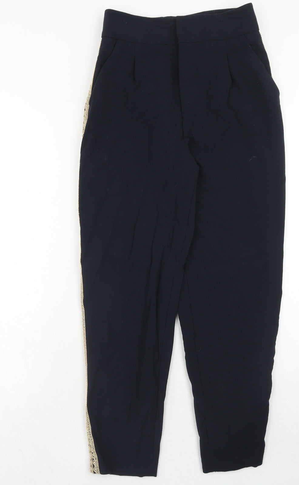 Womens UK Size S Zara Regular Fit  Blue Trousers