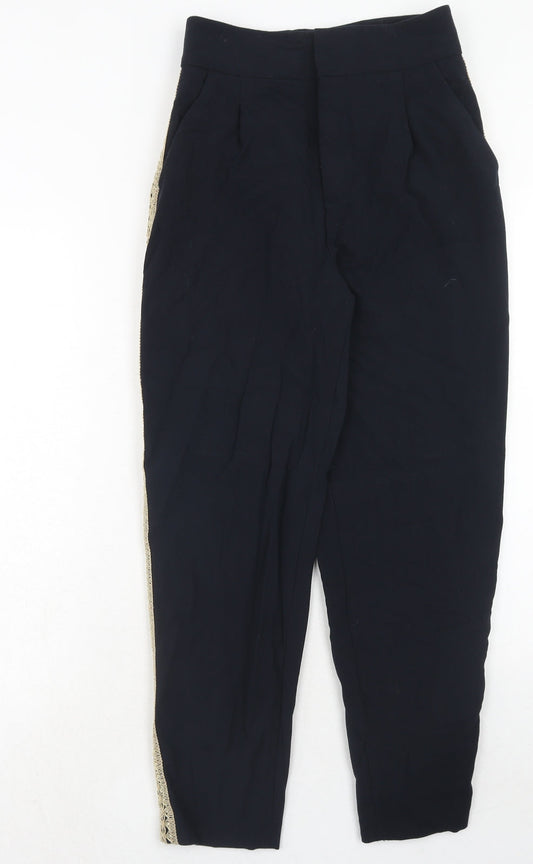 Womens UK Size S Zara Regular Fit  Blue Trousers