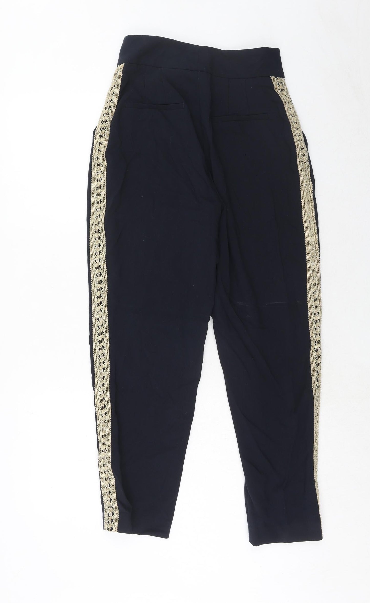 Womens UK Size S Zara Regular Fit  Blue Trousers