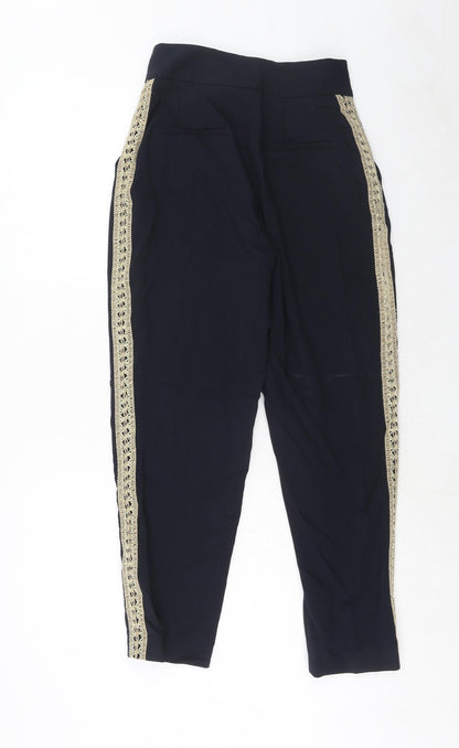 Womens UK Size S Zara Regular Fit  Blue Trousers