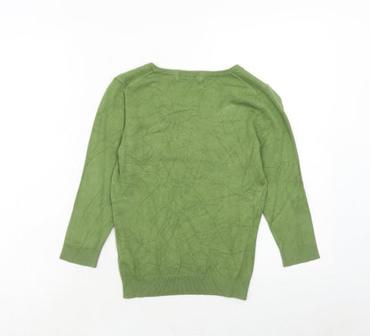 Womens UK Size 8 Marks and Spencer Green Pullover Jumper