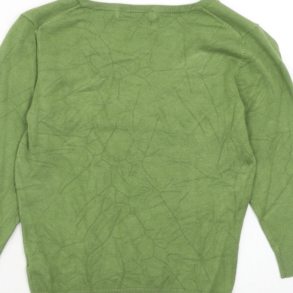 Womens UK Size 8 Marks and Spencer Green Pullover Jumper