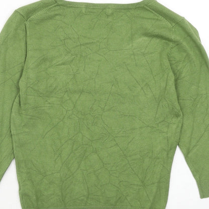 Womens UK Size 8 Marks and Spencer Green Pullover Jumper