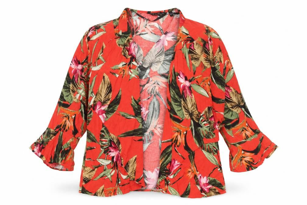Womens UK Size 8 Dorothy Perkins Red Kimono Blouse