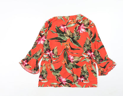 Womens UK Size 8 Dorothy Perkins Red Kimono Blouse