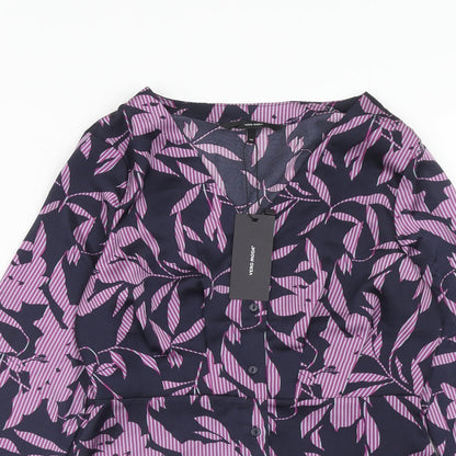 Womens UK Size XS VERO MODA Purple Basic Button-Up