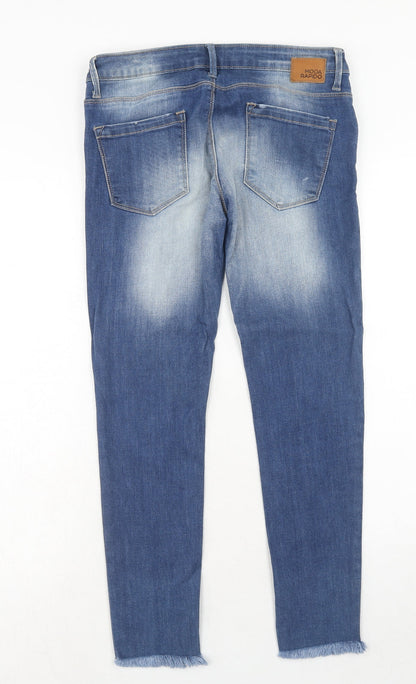 Moda Rapido Womens Blue Cotton Skinny Jeans Size 30 Regular Zip