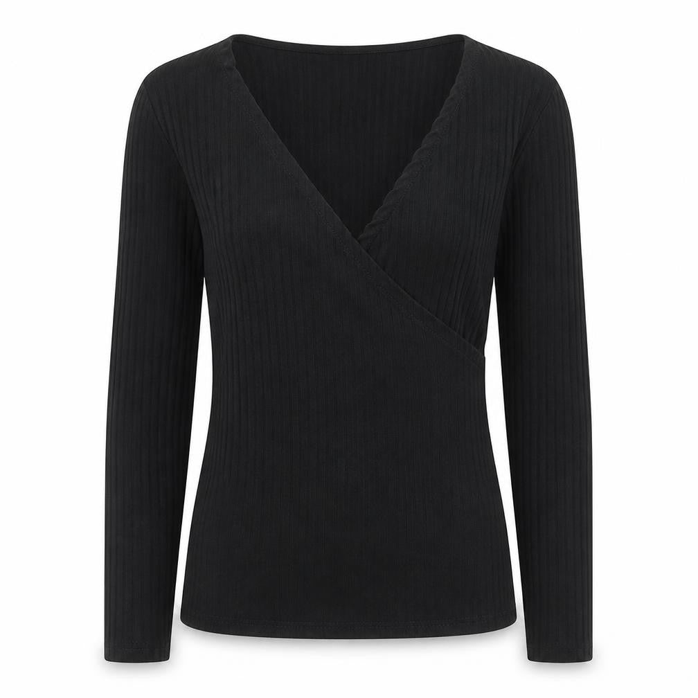 Womens UK Size M Bershka Black Basic T-Shirt