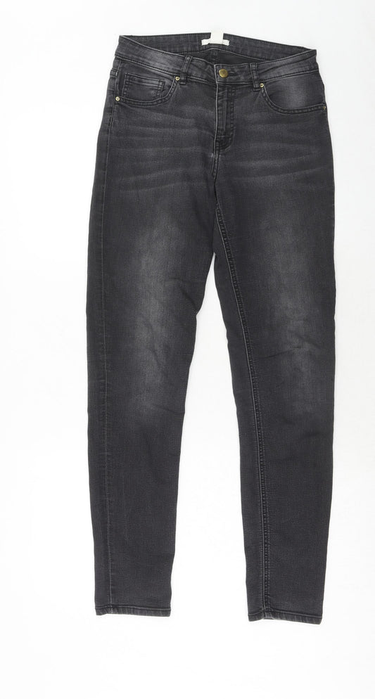 Womens UK Size 8 H&M Regular Fit Straight Black Jeans
