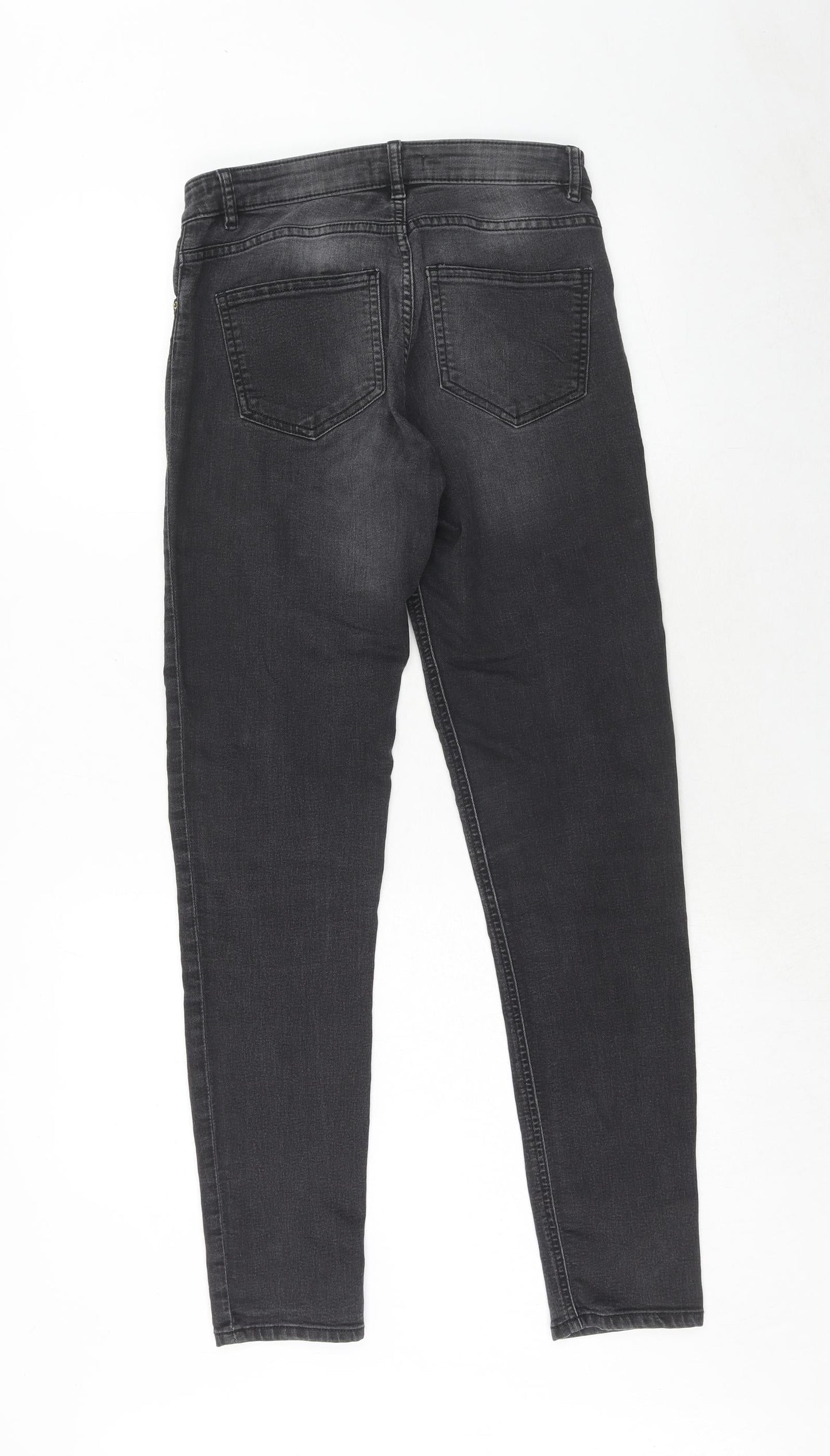 Womens UK Size 8 H&M Regular Fit Straight Black Jeans