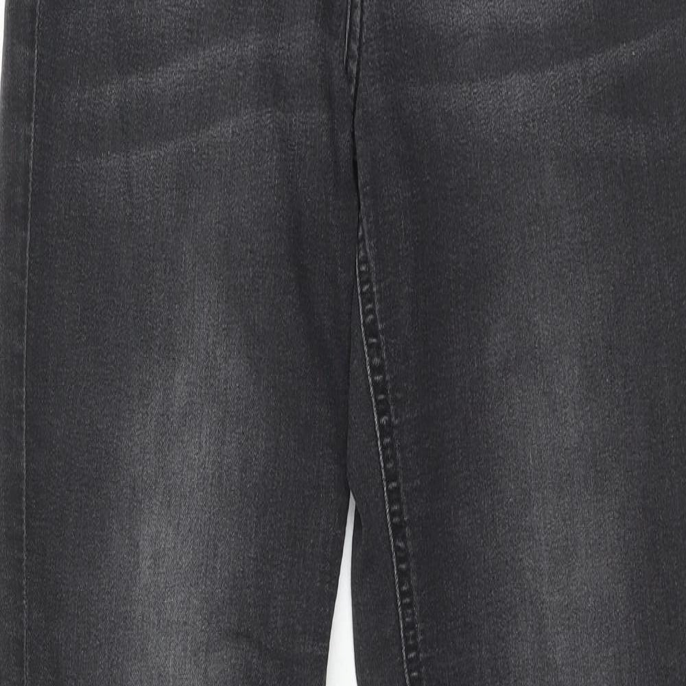 Womens UK Size 8 H&M Regular Fit Straight Black Jeans