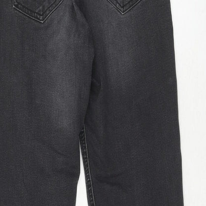 Womens UK Size 8 H&M Regular Fit Straight Black Jeans
