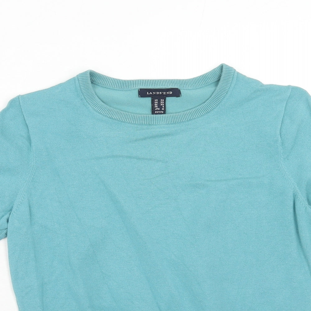 Womens UK Size XS Lands' End Blue Pullover Jumper