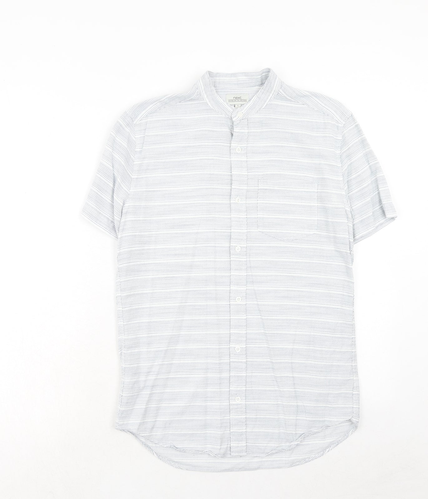 Mens UK Size S NEXT Blue  Button-Up Short Sleeve Casual Shirt