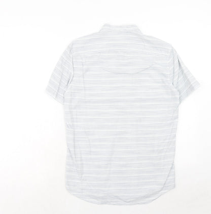 Mens UK Size S NEXT Blue  Button-Up Short Sleeve Casual Shirt