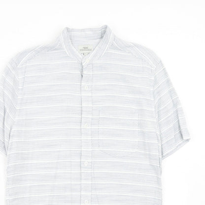 Mens UK Size S NEXT Blue  Button-Up Short Sleeve Casual Shirt