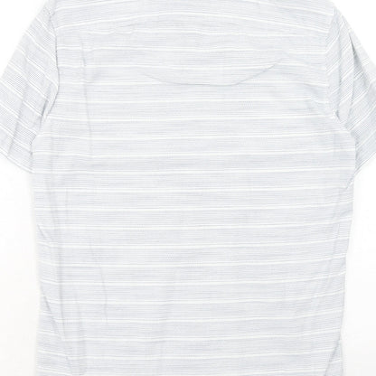Mens UK Size S NEXT Blue  Button-Up Short Sleeve Casual Shirt