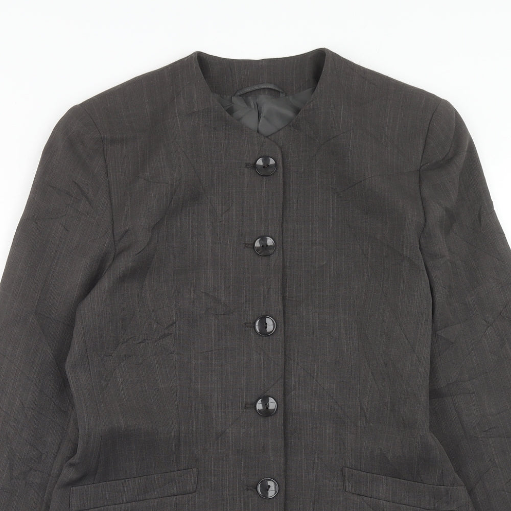 C&A Womens Grey Polyester Jacket Blazer Size 12