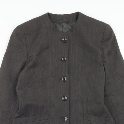 C&A Womens Grey Polyester Jacket Blazer Size 12