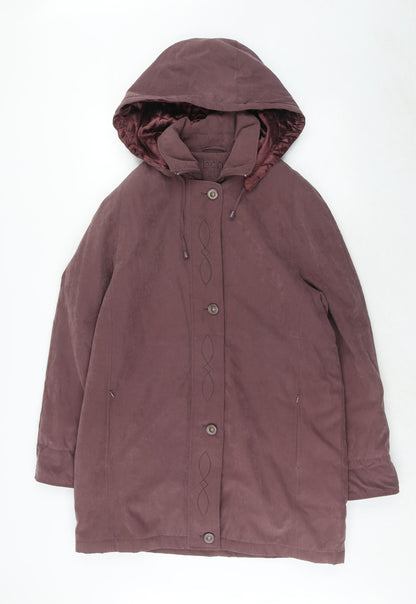 Womens UK Size S Bonmarché Purple Pea Coat