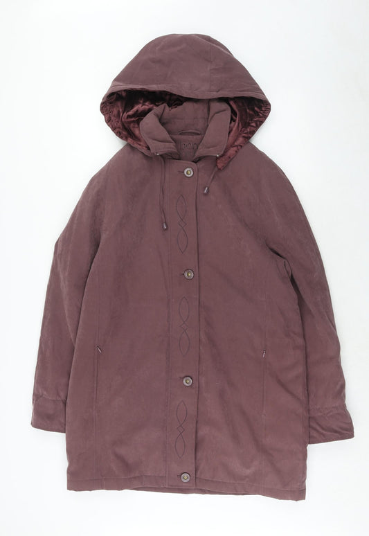 Womens UK Size S Bonmarché Purple Pea Coat