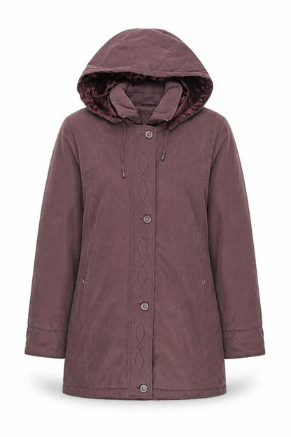 Womens UK Size S Bonmarché Purple Pea Coat