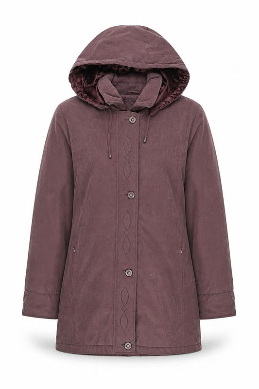 Womens UK Size S Bonmarché Purple Pea Coat