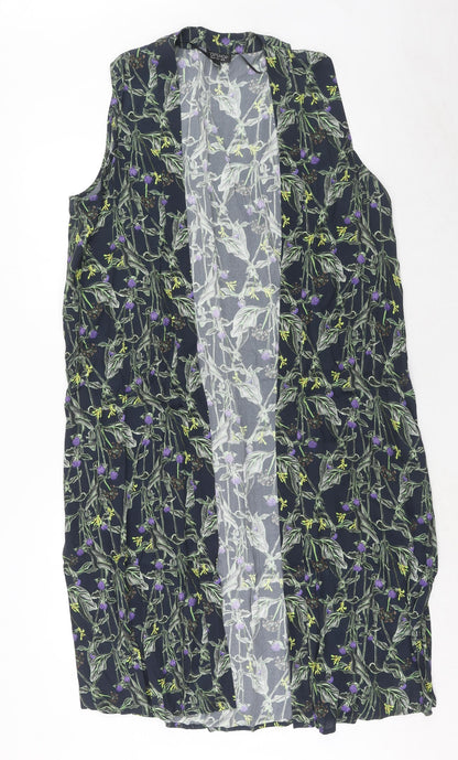 Womens UK Size 10 Topshop Blue Kimono Blouse