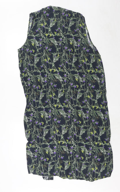 Womens UK Size 10 Topshop Blue Kimono Blouse