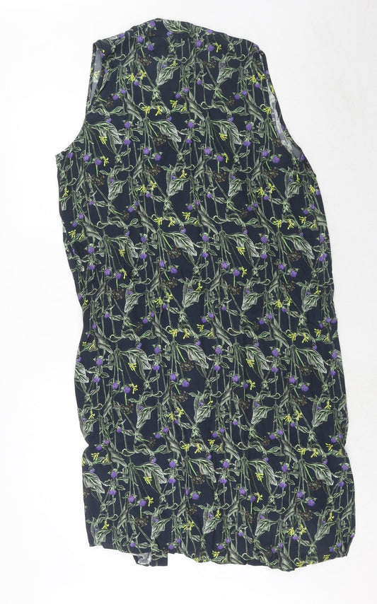 Womens UK Size 10 Topshop Blue Kimono Blouse