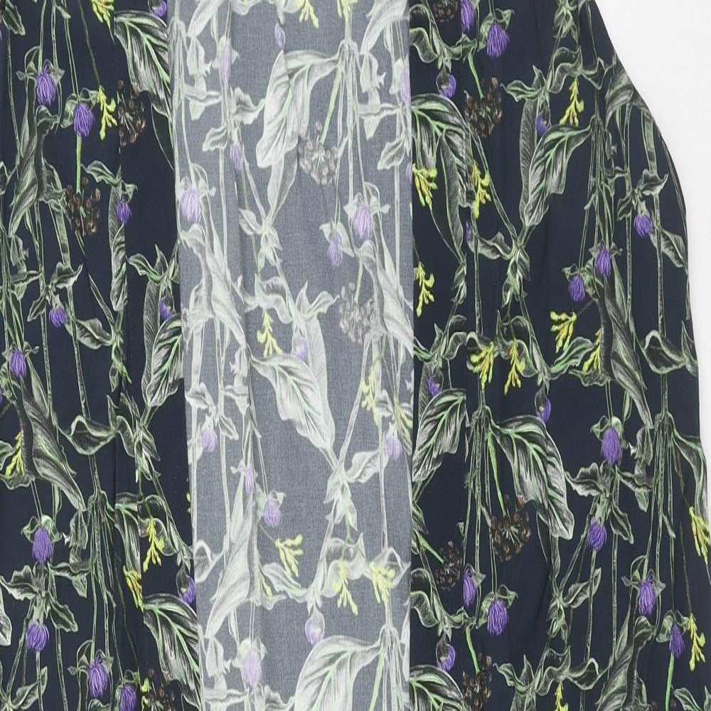 Womens UK Size 10 Topshop Blue Kimono Blouse